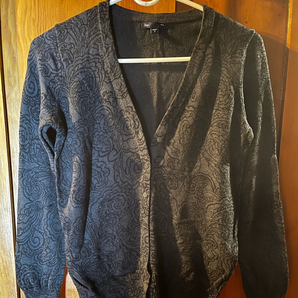Flower grey cardigan